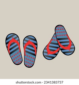 Beautiful flat shoe vector art 