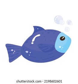 A beautiful flat sticker of fish 