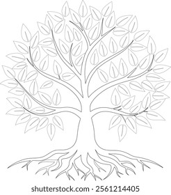 Beautiful flat style tree icon silhouette vector illustration
