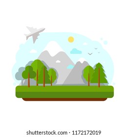 Beautiful flat for tourism. World Tourism Day. Tourism day. Travel around the world. Travel time.