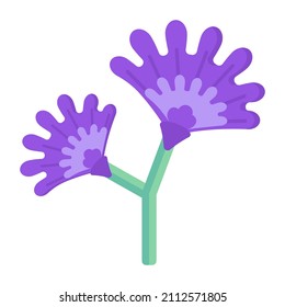 Un hermoso diseño de vector plano de flores