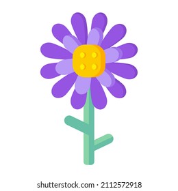 Un hermoso diseño de vector plano de flores
