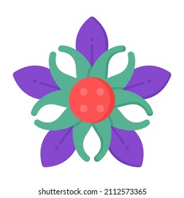 A beautiful flat vector design of flowers