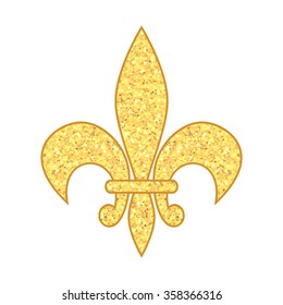 Beautiful fleur de lis with shimmer texture