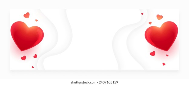 beautiful floating heart greeting wallpaper with text space vector