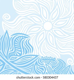 Beautiful flora, background. Vector illustration.