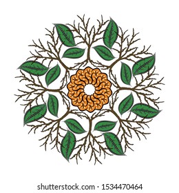 beautiful flora pattern. Vector illustration