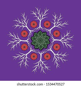 beautiful flora pattern. Vector illustration