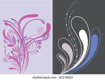 Beautiful floral abstract background in soft purple, blue and white- Great for textures and backgrounds for your projects!