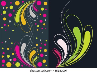 Beautiful floral abstract background in vibrant pink, yellow and green- Great for textures and backgrounds for your projects!