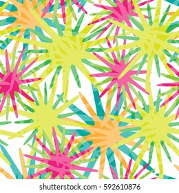 Beautiful floral abstract geometric pattern for creative ideas on the white background.