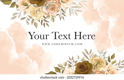 Beautiful floral background with auntumn flower ornaments

