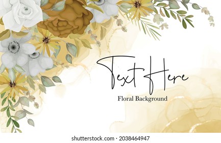 Beautiful floral background with autumn flowers