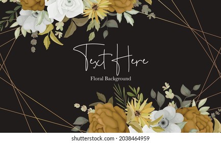 Beautiful floral background with autumn flowers