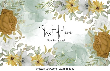 Beautiful floral background with autumn flowers