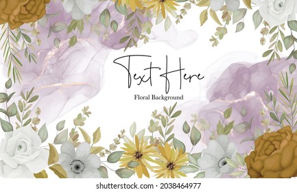 Beautiful floral background with autumn flowers