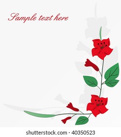 Beautiful floral background with copy space. Vector illustration.