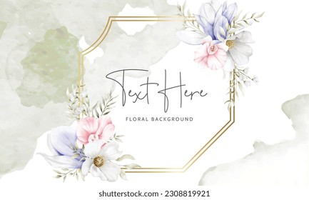 beautiful floral background with elegant vintage flower and leaves