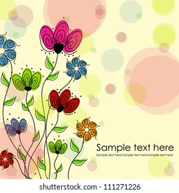 Beautiful floral background. Multicolored flowers on a white background