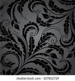 Beautiful floral background with plants and leaves
