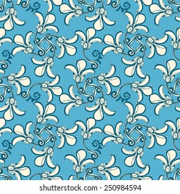 Beautiful floral background. Seamless pattern,  ready to use - just drag and drop to your swatch panel.