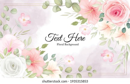 Beautiful floral background with soft floral ornament