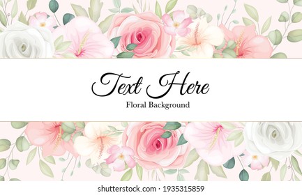 Beautiful floral background with soft floral ornament