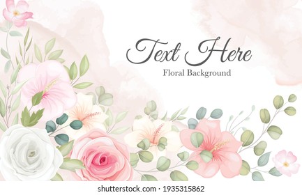 Beautiful floral background with soft floral ornament