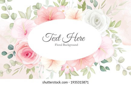 Beautiful floral background with soft floral ornament