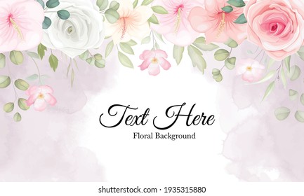 Beautiful floral background with soft floral ornament