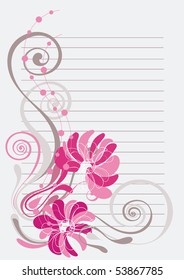 Beautiful floral background in soft pink and grey- Great for textures and backgrounds for your projects!