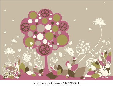 Beautiful floral background in soft vibrant shades- This floral design elements can be used for wallpaper, card design, web page background, surface textures and pattern fills