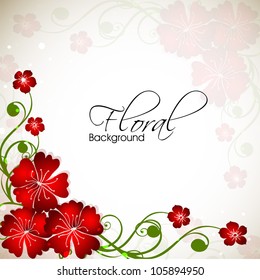 Beautiful floral background with space for your message. EPS 10.