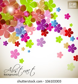 Beautiful floral background with space for your message. EPS 10.