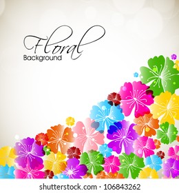 Beautiful floral background with space for your message. EPS 10.