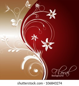 Beautiful floral background with space for your message. EPS 10.