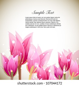 Beautiful floral background with space for your message. EPS 10.