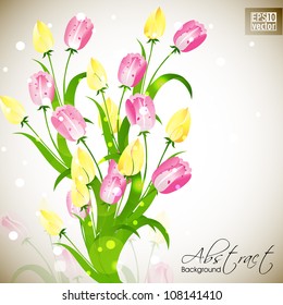 Beautiful floral background with space for your message. EPS 10.