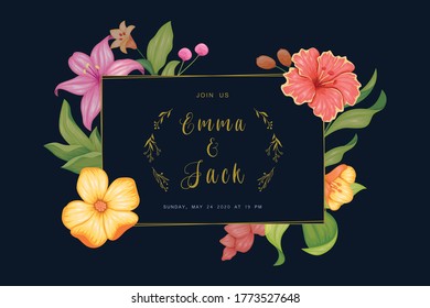 Beautiful Floral background template design