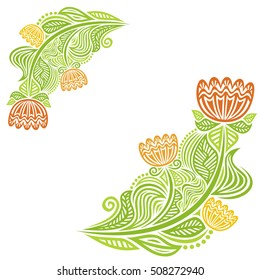 Beautiful floral background. Vector illustration.