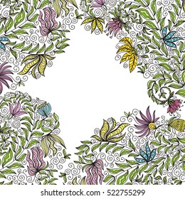 Beautiful floral background. Vector illustration.