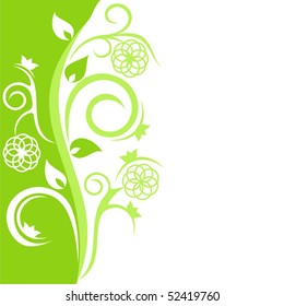 Beautiful floral background. Vector illustration with Spring flowers and free space for Your text