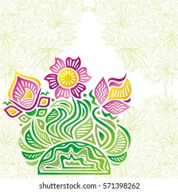 Beautiful floral background. Vector illustration.