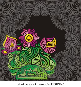 Beautiful floral background. Vector illustration.