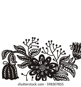 Beautiful floral background. Vector illustration.