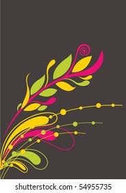 Beautiful floral background in vibrant pink, yellow and green- Great for textures and backgrounds for your projects!