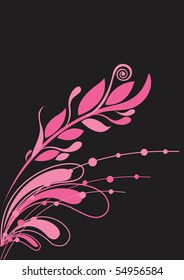 Beautiful floral background in vibrant pink and deep grey- Great for textures and backgrounds for your projects!
