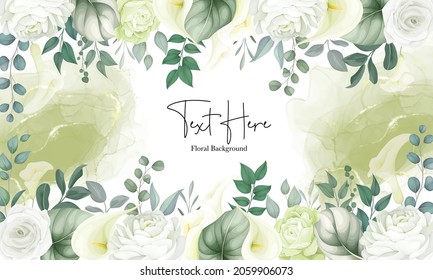 beautiful floral background white lily and rose