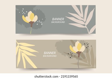 Beautiful floral banners for designing and framing web posters flyers and motifs on products that can be edited artwork.