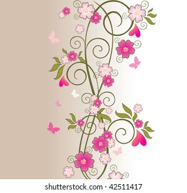 Beautiful floral border